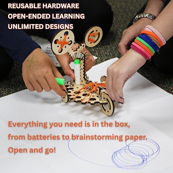 Robotics Engineering Kit | Designed by Scientists in USA | 50+ Parts | 10+ STEM Projects For Kids 8-12 | Learn Electronics, Science | Grow Creativity, Grit | Great DIY Inventor Toy Gift