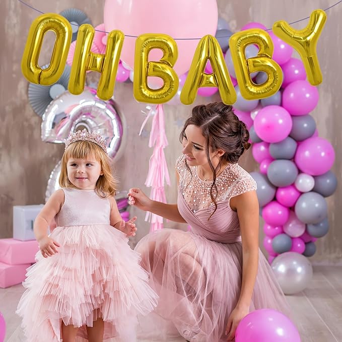 LIOZEOKUN Letter Balloons 16 Inch Alphabet A-Z Mylar Foil Balloons 2 Set for Wedding Birthday Party Decoration Banner Custom Phrase 52 Pcs