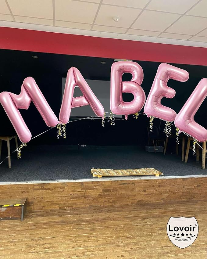 Pink Letter U Balloons, 40 Inch Pastel Pink Letter Balloons U Foil Mylar Helium Pink Letter Balloons for Birthday Party Supplies Anniversary Event Celebration Decorations Alphabet Pink U