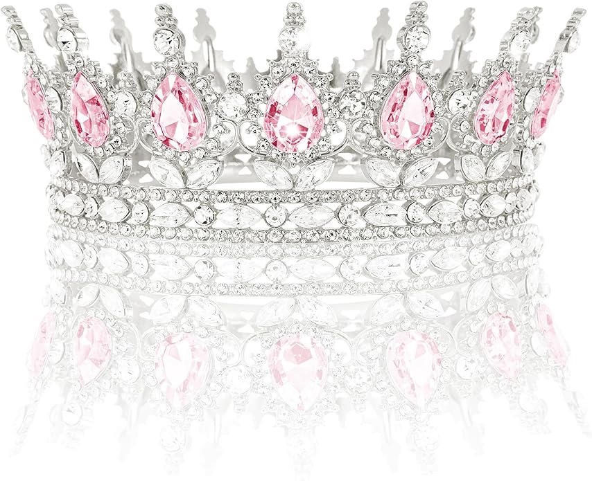 Gold Crown for Women, Crystal Queen Tiaras Headband Wedding Bridal Hair Accessories, Birthday Party Prom Cake Topper