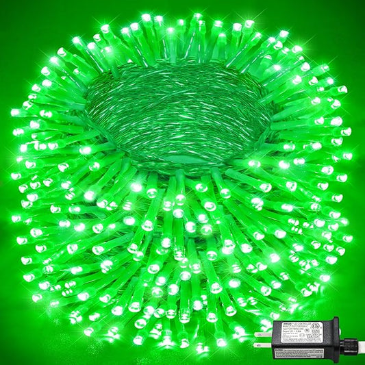 165FT 500 LED Christmas Lights, Plug in Christmas String Lights with Waterproof, 8 Modes Twinkle Fairy Lights for Bedroom Garden Tree House Decorations, Green