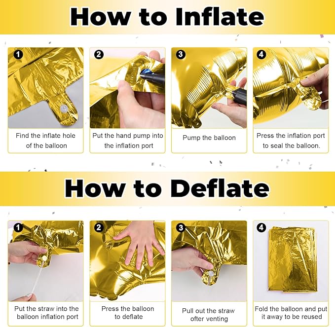 Gold Letter Balloons, 40 Inch Mylar Custom Alphabet Name Balloons for Men Women Birthday Party Decorations