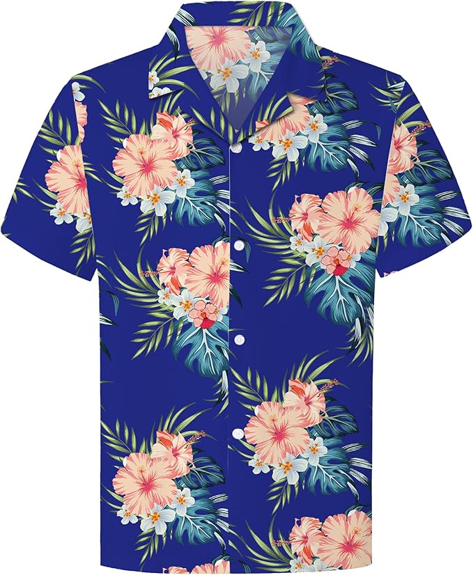 Cromoncent Matching Hawaiian Outfits for Family, Dad and Son Matching Luau Beach Tropical Shirts Mommy Daughter Tropical Sets