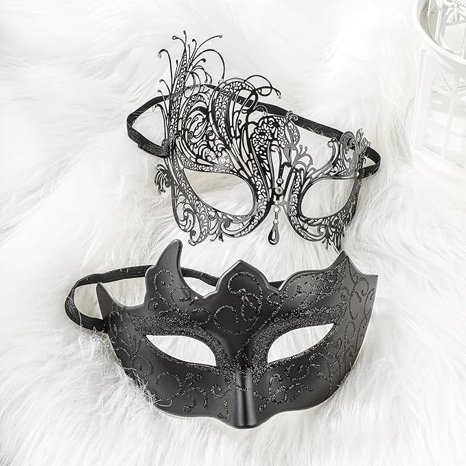 YU FENG Venetian Masquerade Mask for Women Couples Besties-Prom,Balls,Mardi Gras,Halloween and Parties Costume Mask
