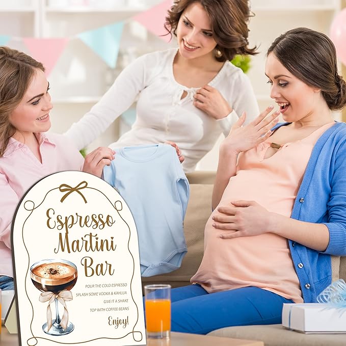 Espresso Bar Wooden Table Sign, Espresso Bar Sign for Baby Shower, Bride Shower, Baby Shower Table Signs, Coffee Station Welcome Board, Coffee Board for Wedding Party, Babies Party Decor 8x10 Inch