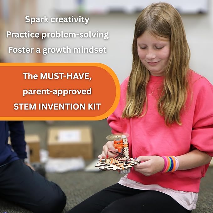 Robotics Engineering Kit | Designed by Scientists in USA | 50+ Parts | 10+ STEM Projects For Kids 8-12 | Learn Electronics, Science | Grow Creativity, Grit | Great DIY Inventor Toy Gift
