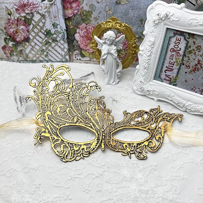 Masquerade Mask for Women Soft Lace Womens Masks Mardi Gras Mask Halloween Venetian Masks Carnival Cosplay Party Mask