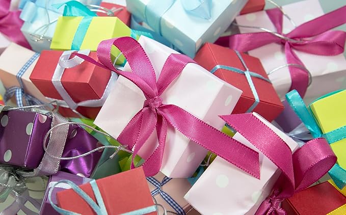 1 Inch Violet Solid Satin Ribbon, 50 Yards Craft Fabric Ribbon for Gift Wrapping Floral Bouquets Wedding Party Decoration