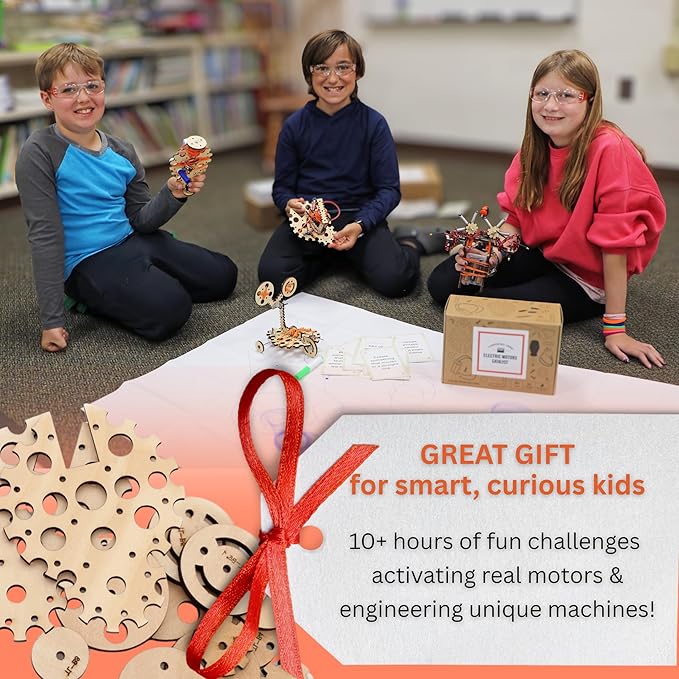 Robotics Engineering Kit | Designed by Scientists in USA | 50+ Parts | 10+ STEM Projects For Kids 8-12 | Learn Electronics, Science | Grow Creativity, Grit | Great DIY Inventor Toy Gift