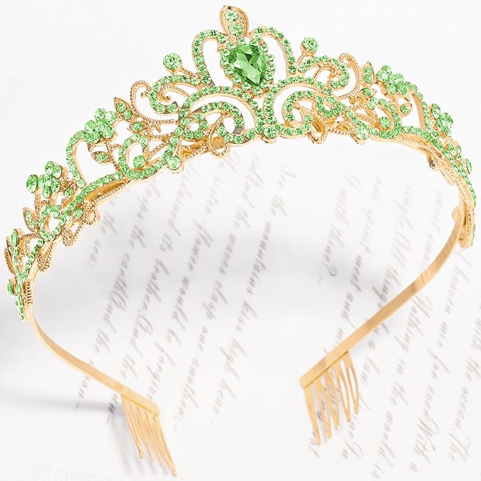 TAROSE Crowns for Women and Girls, Queen Crystal Gold Silver Tiaras with White Rhinestone and Combs, Goddess Crown for Wedding Bride Birthday Princess Bridal Shower Hair Accessories for Women