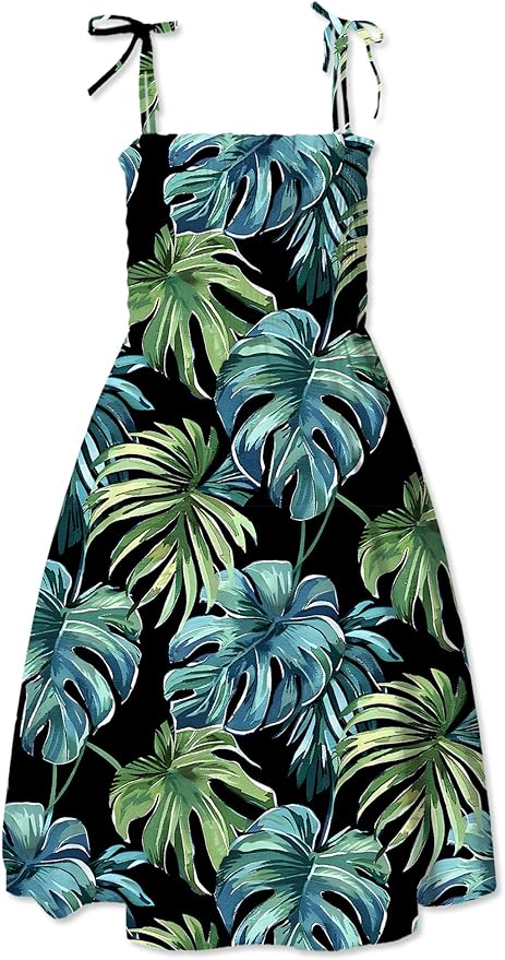 Cromoncent Matching Hawaiian Outfits for Family, Dad and Son Matching Luau Beach Tropical Shirts Mommy Daughter Tropical Sets