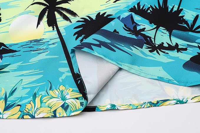 Cromoncent Matching Hawaiian Outfits for Family, Dad and Son Matching Luau Beach Tropical Shirts Mommy Daughter Tropical Sets