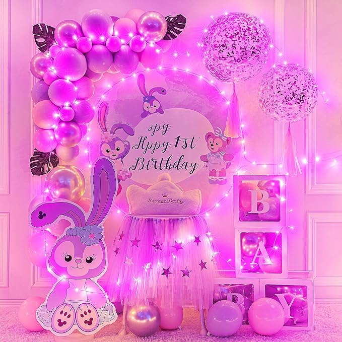 100FT 300 LED Christmas Lights Outdoor, Plug in Christmas String Lights Indoor, Waterproof & 8 Modes & Timer Function, Connectable Fairy Twinkle Light for Home Wedding Tree Party Decor, Pink