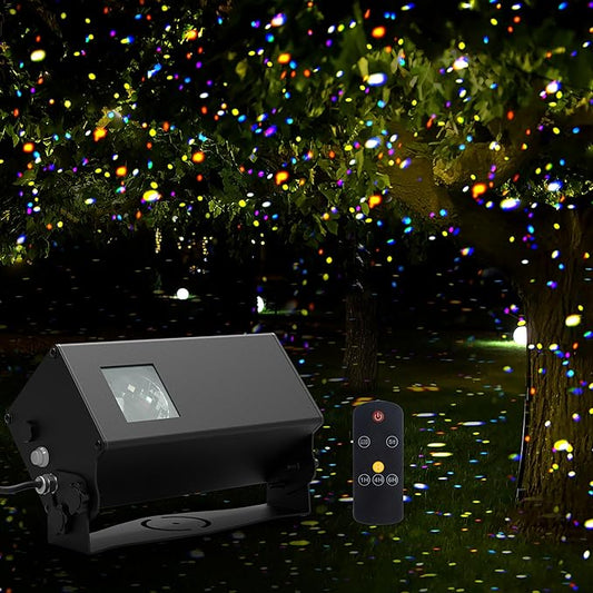 Outdoor Christmas Laser Lights Projector, AIRIVO Fixed 5 Colors Motion FairyLights, Twinkling Star Projector Firefly Lights with Remote Control for Trees, Home, Garden, Patio
