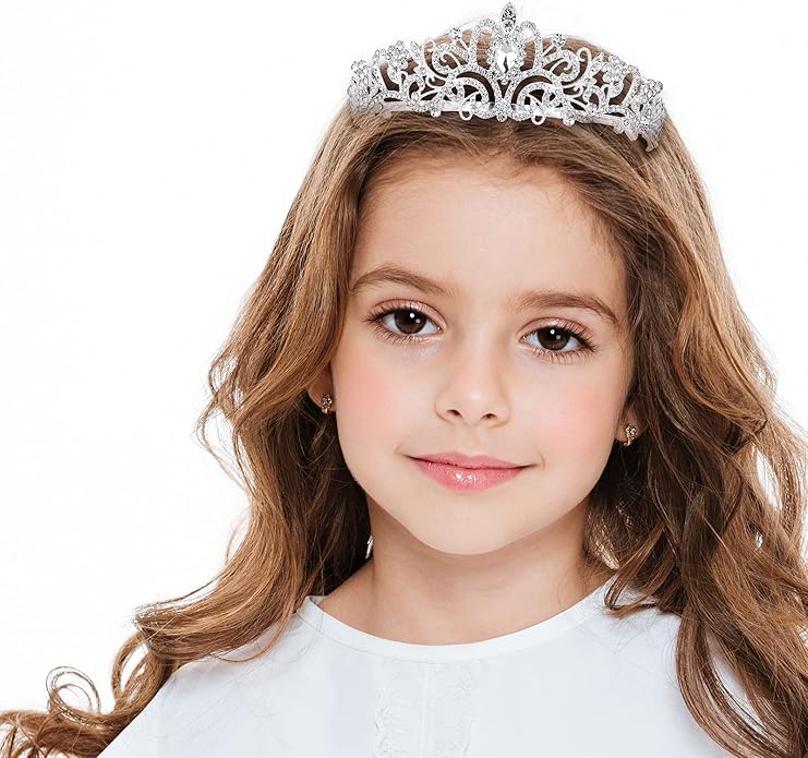 Crystal Tiara Crowns For Women Girls Princess Elegant Crown with Combs Women's Headbands Bridal Wedding Prom Birthday Party