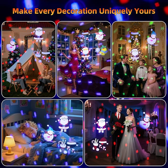 YSH Disco Ball Strobe Lights, Sound Control Party Lights with Remote DJ Lighting for Family Room Prom Birthday Karaoke, New Year's Eve Christmas Decoration（Animation is a Christmas Element）
