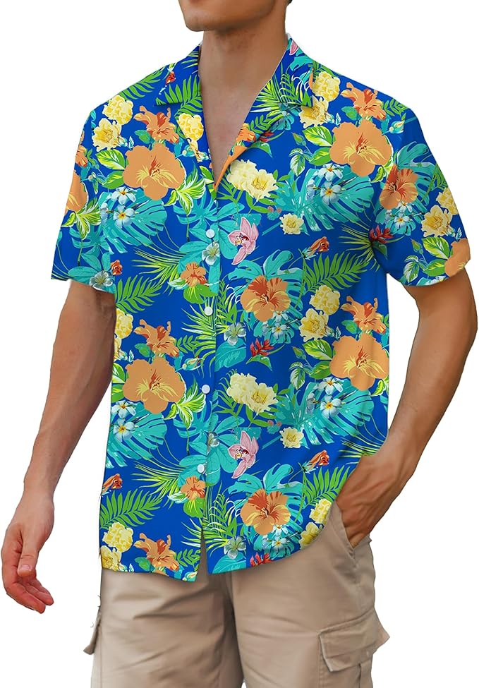 Cromoncent Matching Hawaiian Outfits for Family, Dad and Son Matching Luau Beach Tropical Shirts Mommy Daughter Tropical Sets