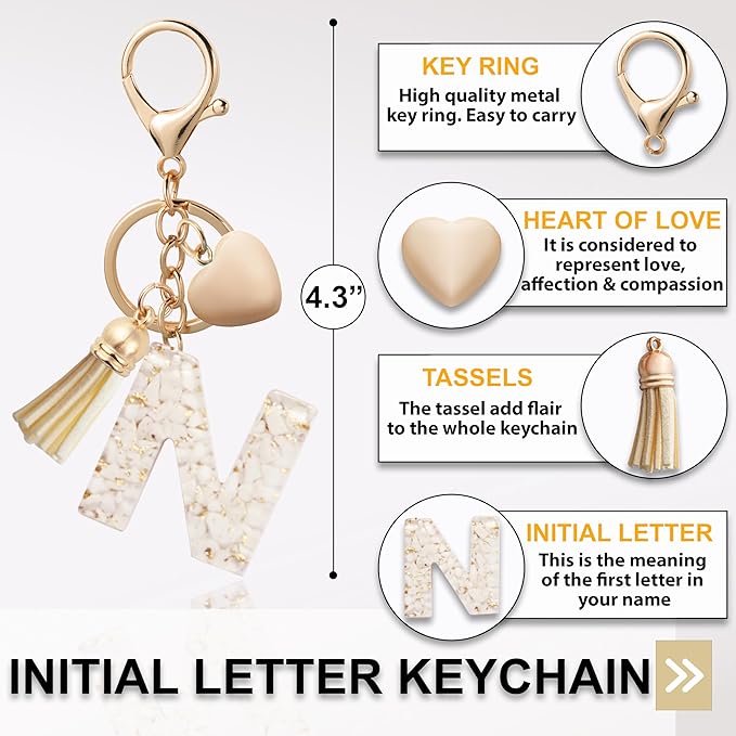 Initial Letter Keychain, Butterfly Keychain Cute Resin, Initial Keychain Backpack Charms, Key chain for Women, Girls