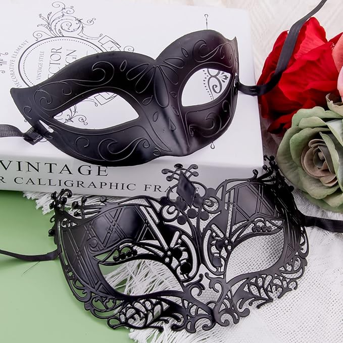 FEQO 80 Pieces Masquerade Masks Vintage Antique Venetian Masks for Men Women