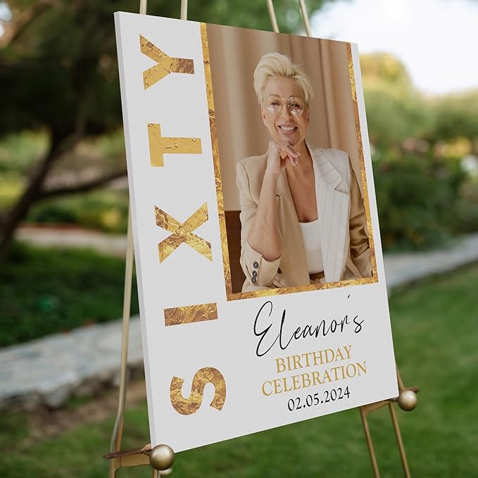 18"x24" Custom Welcome Sign for Party, Personalized Welcome Sign for Birthday Party, Custom Sign in Acrylic, Foam Board, or Coroplast Welcome Signs B (Design A)