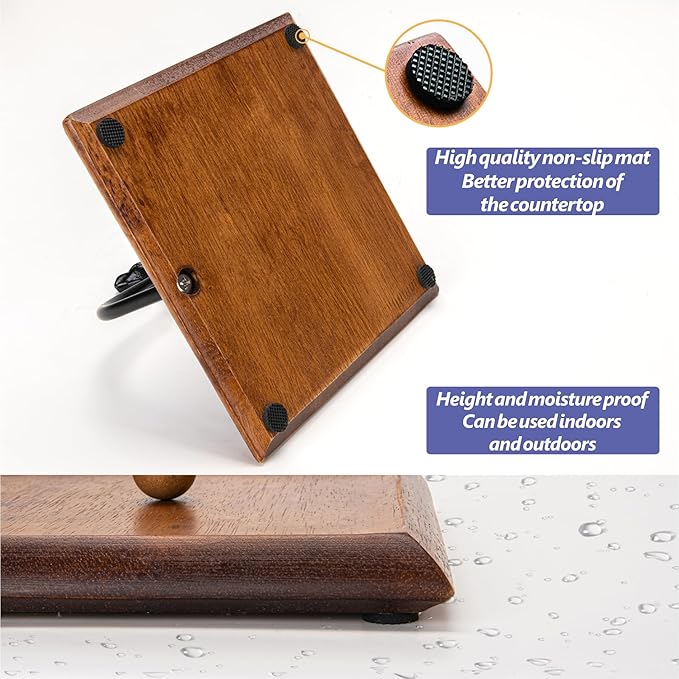 Wooden Napkin Holder with Bird-Shaped Handle – Elegant Flat Napkin Holder with Weighted Arm for Paper Napkins, Cocktail Napkins – Perfect for Kitchen, Dining Table, Café, and Bar – Ideal Holiday Gift