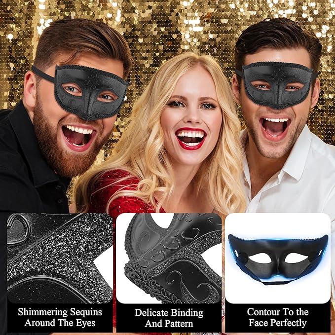 Exlinonline Lace Masquerade Mask Elastic,Fit for Adult,Soft Gentle Material,Specially For Costume,Thememed Party
