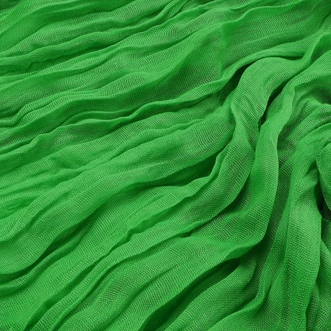 6 Pack Green Cheesecloth Table Runner 10FT Boho Gauze Fabric 35 x 120 Inch Rustic Sheer Runner for Christmas Centerpiece Wedding Decor Baby Shower Party Boho Table Decoration