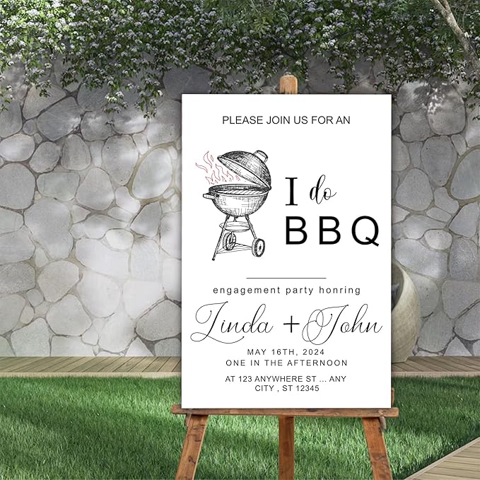 I Do BBQ Welcome Sign, I Do Bbq Engagement, Bbq Couples Shower Decor, Bbq Rehearsal Dinner, Bbq Engagement Party, I Do BBQ Decoration, BBQ Welcome Sign, Printed I Do Barbeque Sign