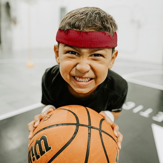 Suddora Toddlers Headbands, Sports Sweatbands for Kids, Non-Slip and Lightweight Fabric Bands for Youth Basketball, Soccer, and Tennis, Moisture-Wicking Bands for Cosplay & Costumes