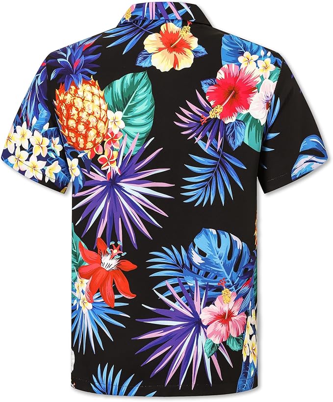 Cromoncent Matching Hawaiian Outfits for Family, Dad and Son Matching Luau Beach Tropical Shirts Mommy Daughter Tropical Sets