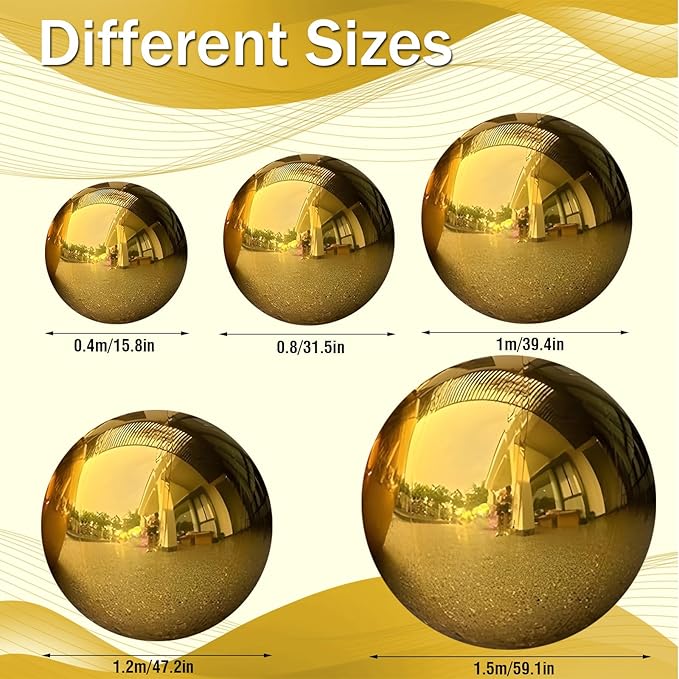 Inflatable Mirror Ball Set, 6-Piece Airtight Large Hanging & Standing Inflatable Disco Disco with 1200W Electric Pump for Party, Wedding, Pool, Events
