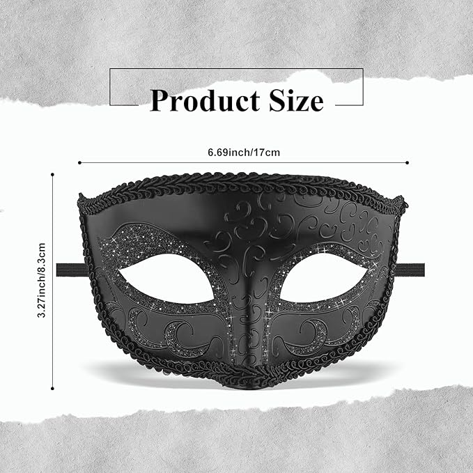 Exlinonline Lace Masquerade Mask Elastic,Fit for Adult,Soft Gentle Material,Specially For Costume,Thememed Party