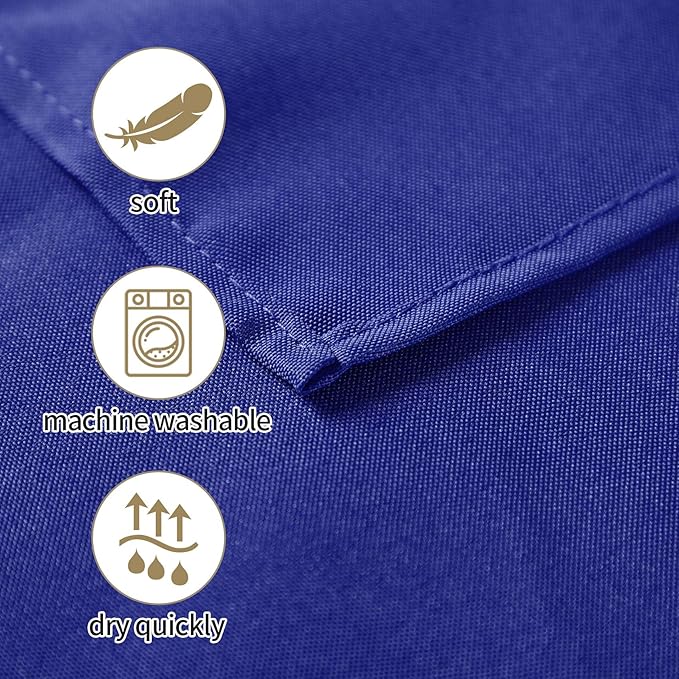 25pcs Polyester Cloth Napkins - 20 x 20 inch Royal Blue Dinner Washable Napkins with Hemmed Edges for Restaurant/Wedding/Hotel(25,Royal Blue)
