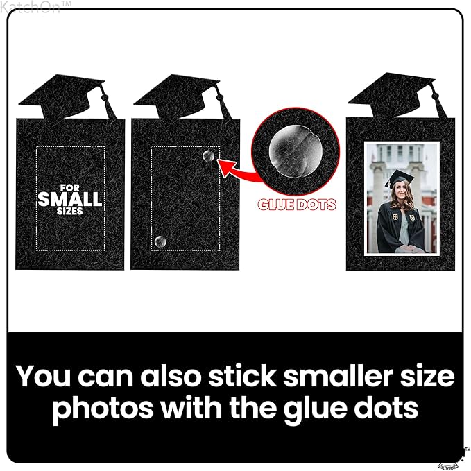 KatchOn, Black Graduation Photo Banner 2025 - Large, 10 Feet | Felt Class of 2025 Banner for Grad Decorations 2025 | Graduation Decorations 2025 | Grad Picture Display