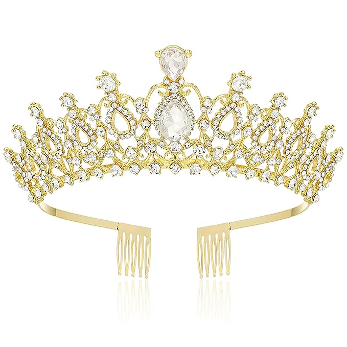 Tiara Crown for Women, Headband Hair Accessories for Birthday Wedding Party Costume