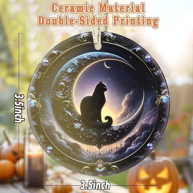 Touber Christmas Ornaments - Tree Decorations - Black Cat Moon
