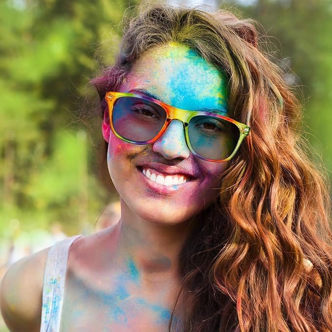 Pibupibu Neon Colors Party Favor Supplies Unisex Sunglasses Pack of 8