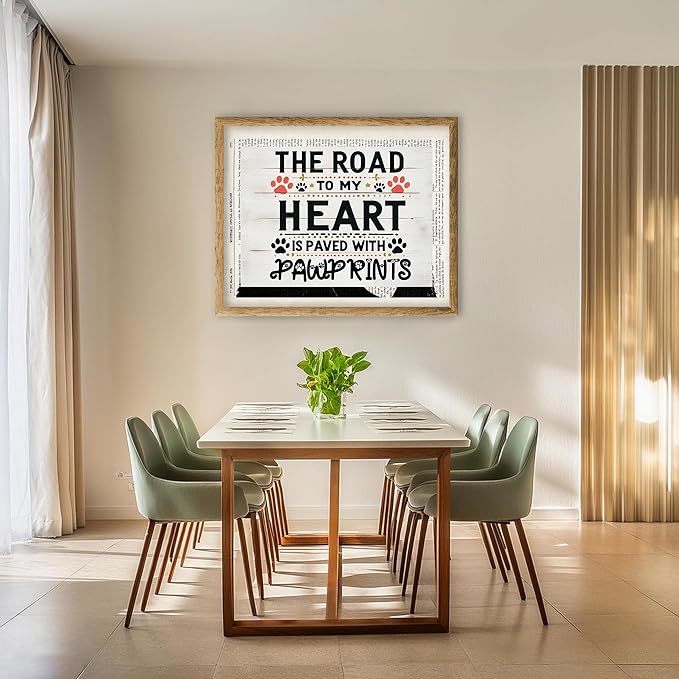 Posterizer 1 pcs - Dog, Cat or Pet Lovers Pawprint Art - Art for Animal Lovers - Gift for Men Women Teens - Gift for Couples boyfriend girlfriend Husband Wife - Home Decor - 05x07 unframed wall art
