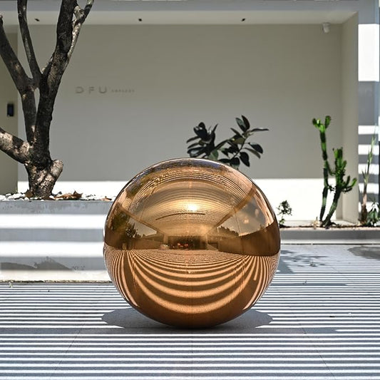 Yescom 39" Inflatable Mirror Ball Giant Reusable Hanging Large Disco Balloon Decoration for Party Wedding Event Concerts Stage Decor Gold