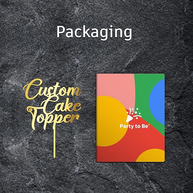 Personalized Cake Topper Custom Your Text Acrylic Cake Decoration for Birthdays Weddings, Baptisms, or any Occasion (Handmade)