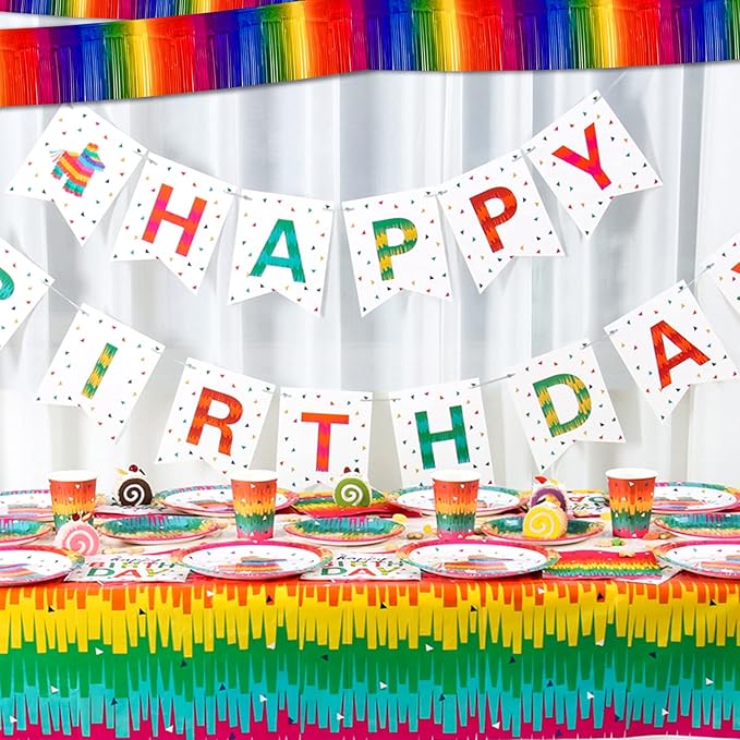 6 Pack 10 Feet Foil Fringe Garland Metallic Tinsel Banner Wall Hanging Curtain Streamers Backdrop for Parade Floats Bachelorette Wedding Birthday Party Thanksgiving Christmas Decorations(Rainbow)
