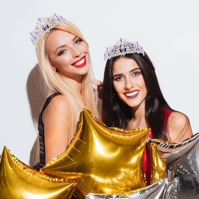 TAROSE Crowns for Women and Girls, Queen Crystal Gold Silver Tiaras with White Rhinestone and Combs, Goddess Crown for Wedding Bride Birthday Princess Bridal Shower Hair Accessories for Women