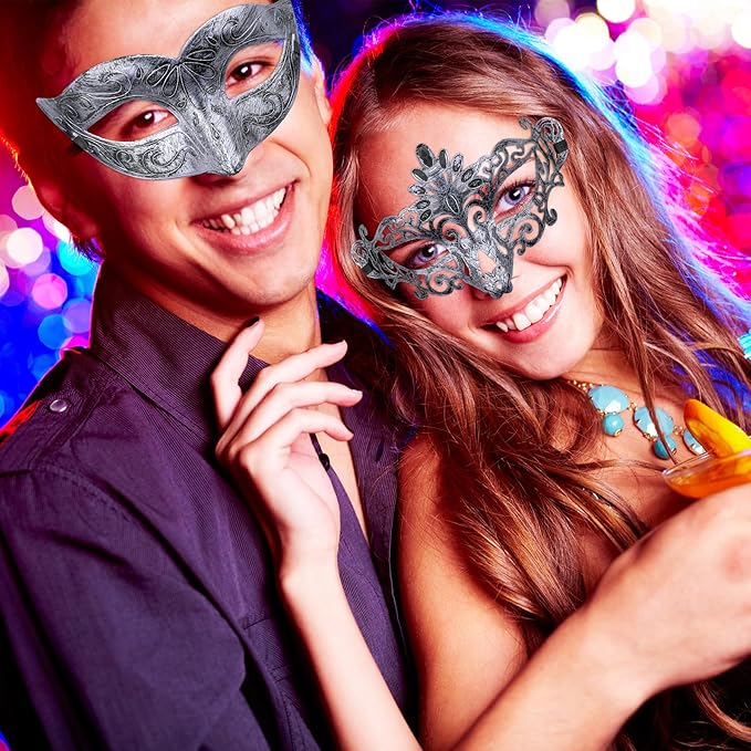 FEQO 80 Pieces Masquerade Masks Vintage Antique Venetian Masks for Men Women