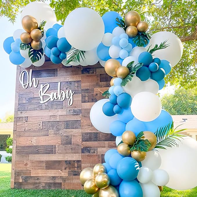 PartyWoo Light Blue Balloons 50 pcs 12 Inch Baby Pastel Sky Aqua Blue Latex Helium Balloons for Graduation Baby Shower Gender Reveal Wedding Under the Sea Birthday Party Decorations Blue-Y4