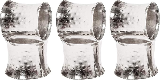 Silver Napkin Rings-12 PCS Heavy Duty Metal Spiral Napkin Rings, Handcrafted Napkin Holders Buckles for Family Dinner, Wedding, Party,Table Decorations - CLEENTABLE