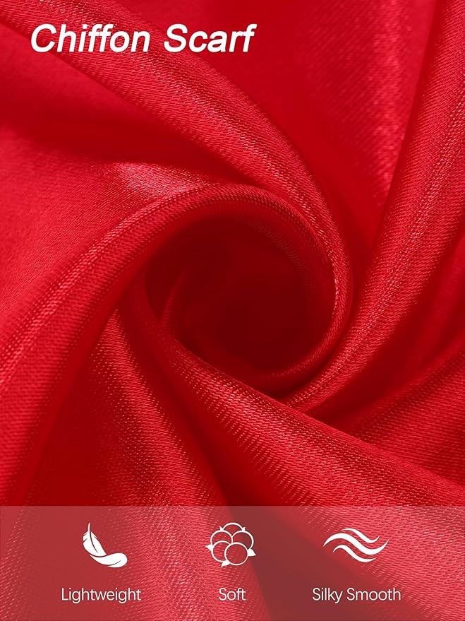 Aneco 6 Pack 50s Set Chiffon Scarf Cat Eye Glasses Bandana Tie Headband Earrings