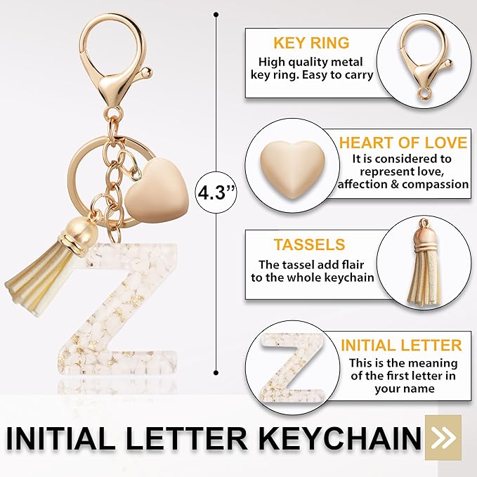 Initial Letter Keychain, Butterfly Keychain Cute Resin, Initial Keychain Backpack Charms, Key chain for Women, Girls