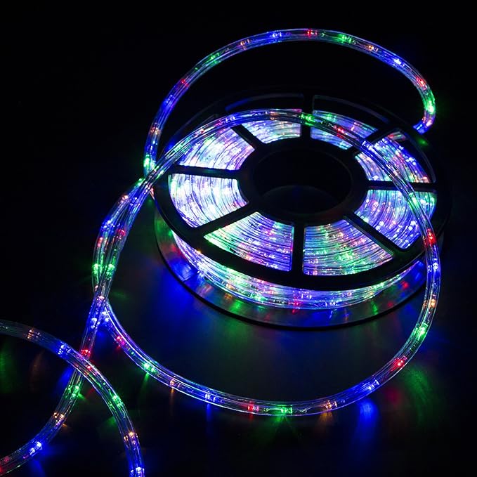 50ft Outdoor LED Rope Lights 540 Connectable Flexible Tube Lights, IP65 Waterproof Rope Lighting for Garden Patio Pool Bedroom Party Christmas Halloween Holiday Indoor/Outdoor Decoration, Multiple