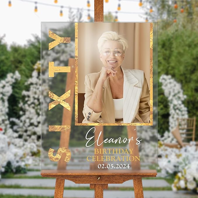 18"x24" Custom Welcome Sign for Party, Personalized Welcome Sign for Birthday Party, Custom Sign in Acrylic, Foam Board, or Coroplast Welcome Signs B (Design A)