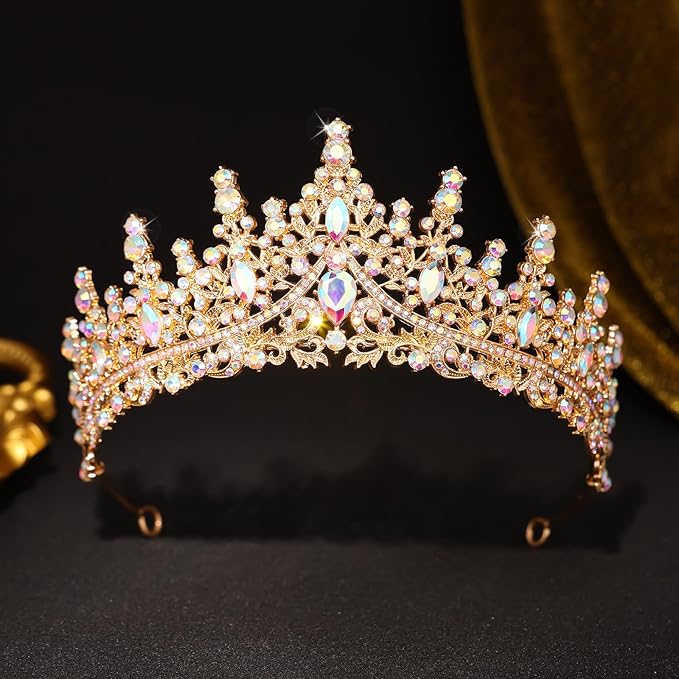Tiara for Women Crystal Queen Crowns Rhinestone Princess Tiaras for Girl Wedding Headband for Bride Hair Accessories for Halloween Costume Birthday Party Prom Mother's Gifts